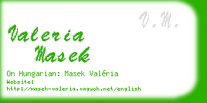 valeria masek business card